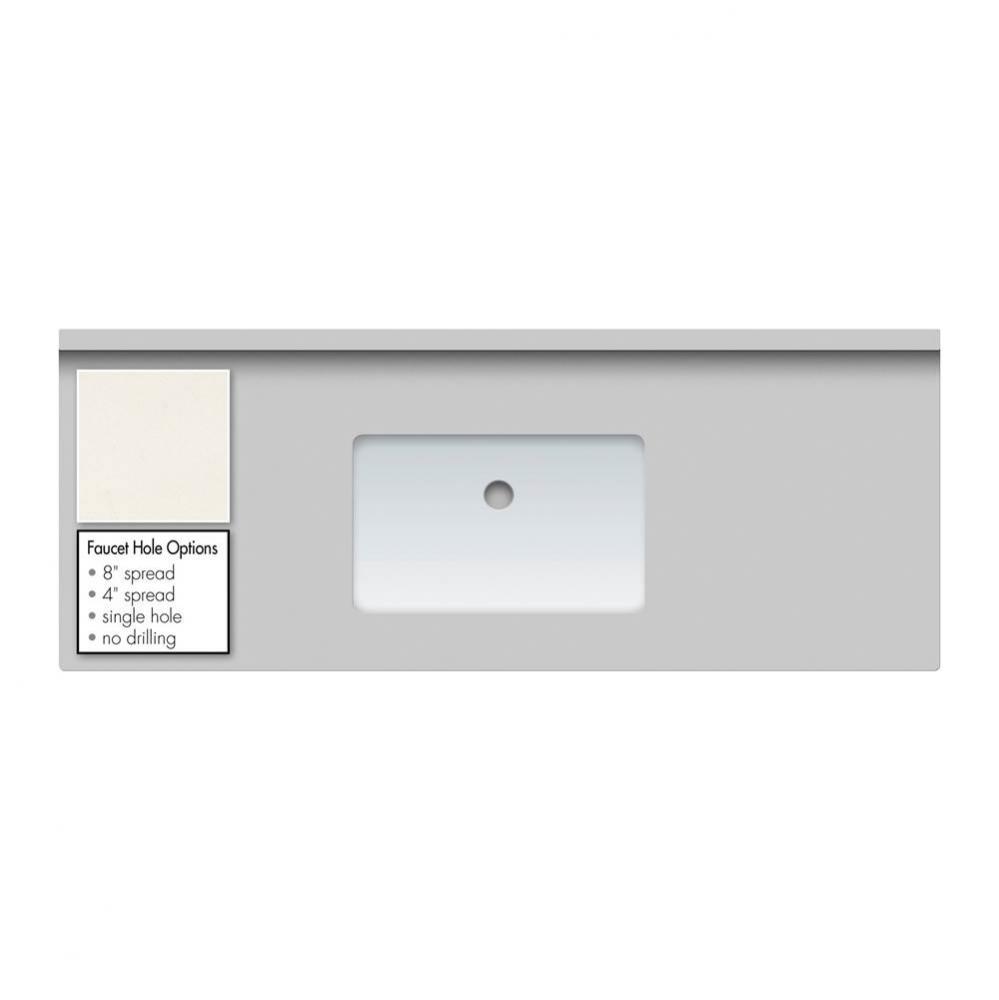 49 X 19 X 2Cm Countertop Quartz Marble Falls Sm Rect White