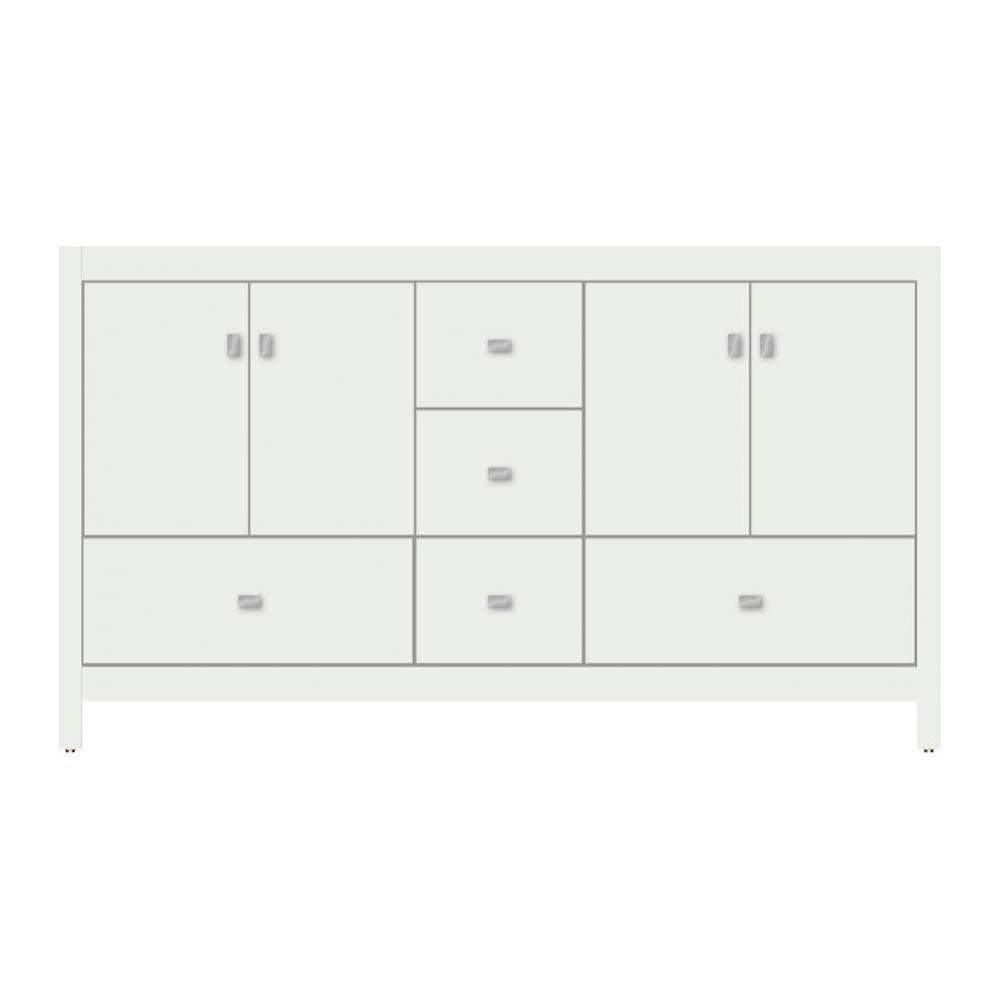 60 X 18.5 X 34.5 Alki Essence Vanity Tiered Miter Powder Grey Db