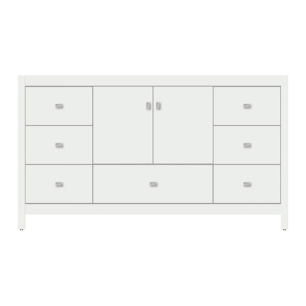 60 X 18.5 X 34.5 Alki Essence Vanity Tiered Miter Powder Grey Sb