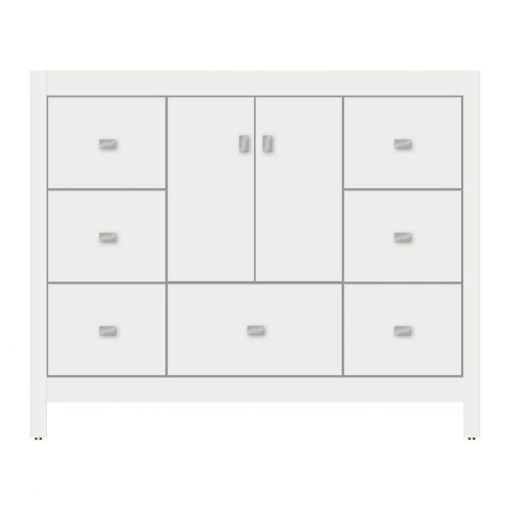 42 X 18.5 X 34.5 Alki Essence Vanity Tiered Miter Powder Grey Sb