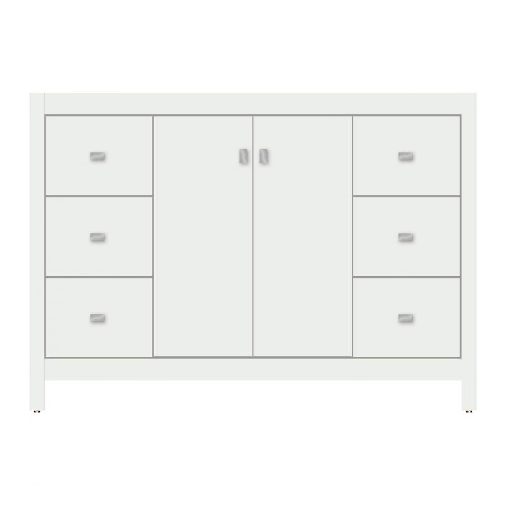 48 X 18.5 X 34.5 Alki View Vanity Tiered Miter Powder Grey Sb