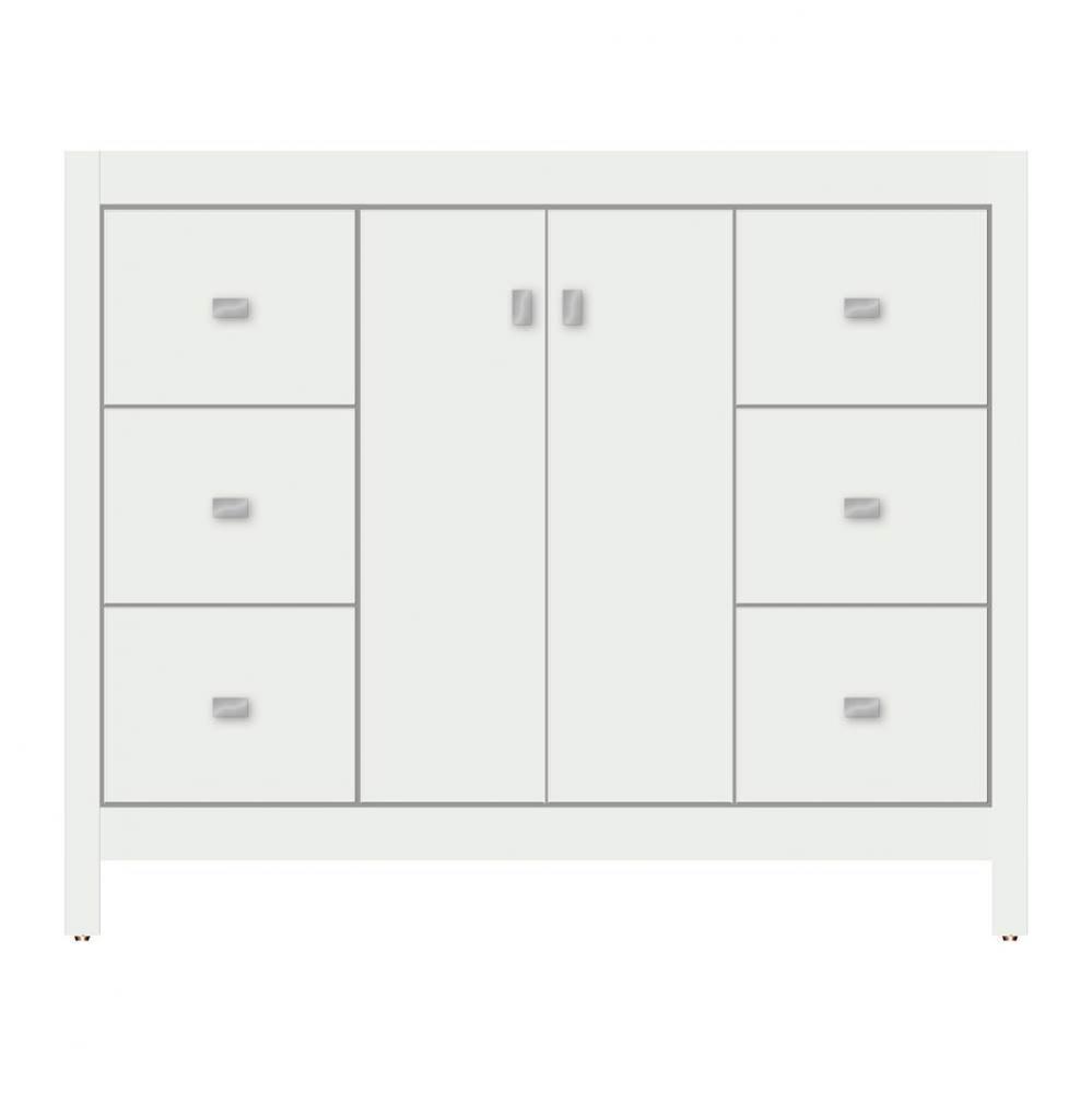 42 X 18.5 X 34.5 Alki View Vanity Tiered Miter Powder Grey Sb