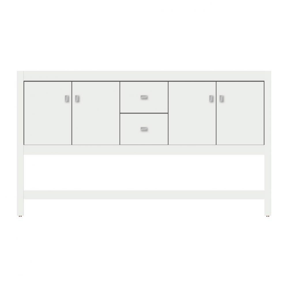 60 X 18.5 X 34.5 Alki Spa Vanity Tiered Miter Powder Grey Db