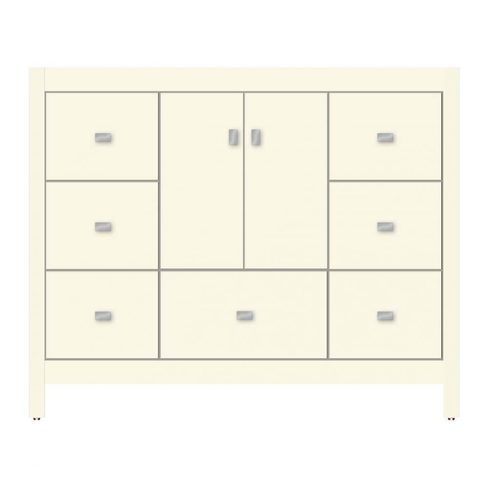 42 X 21 X 34.5 Alki Essence Vanity Tiered Miter Sat Biscuit Sb