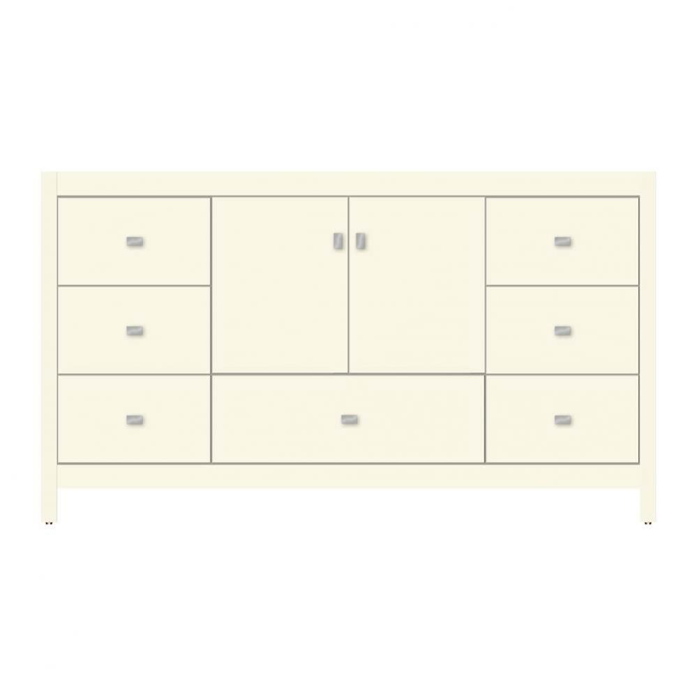 60 X 21 X 34.5 Alki Essence Vanity Tiered Miter Sat Biscuit Sb