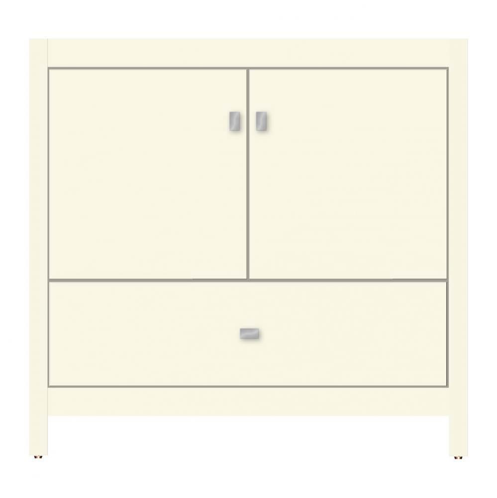 36 X 18.5 X 34.5 Alki Essence Vanity Tiered Miter Sat Biscuit Std