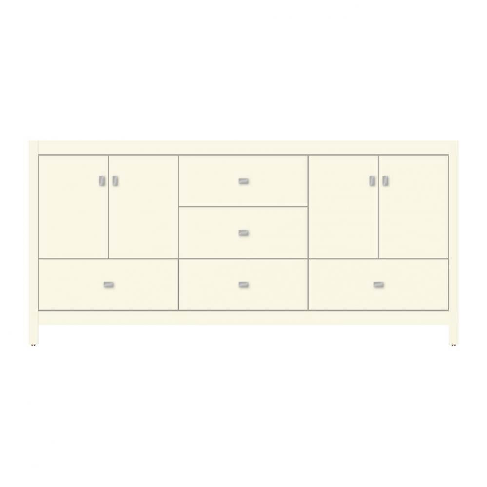72 X 21 X 34.5 Alki Essence Vanity Tiered Miter Sat Biscuit Db
