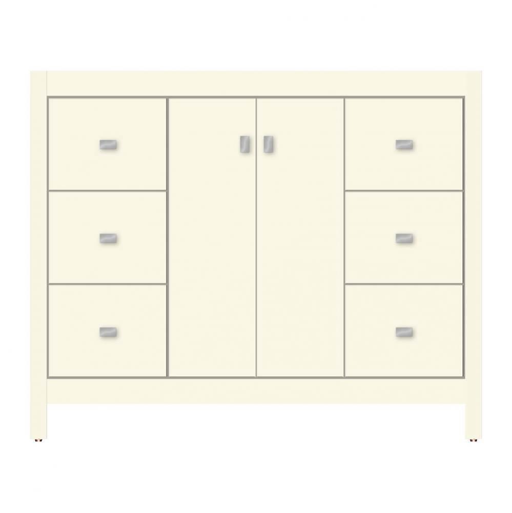 42 X 18.5 X 34.5 Alki View Vanity Tiered Miter Sat Biscuit Sb