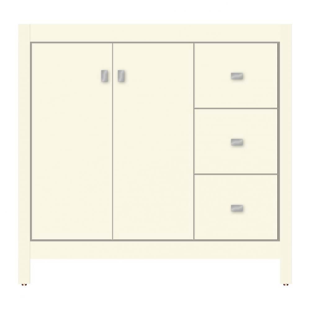 36 X 21 X 34.5 Alki View Vanity Tiered Miter Sat Biscuit Rh