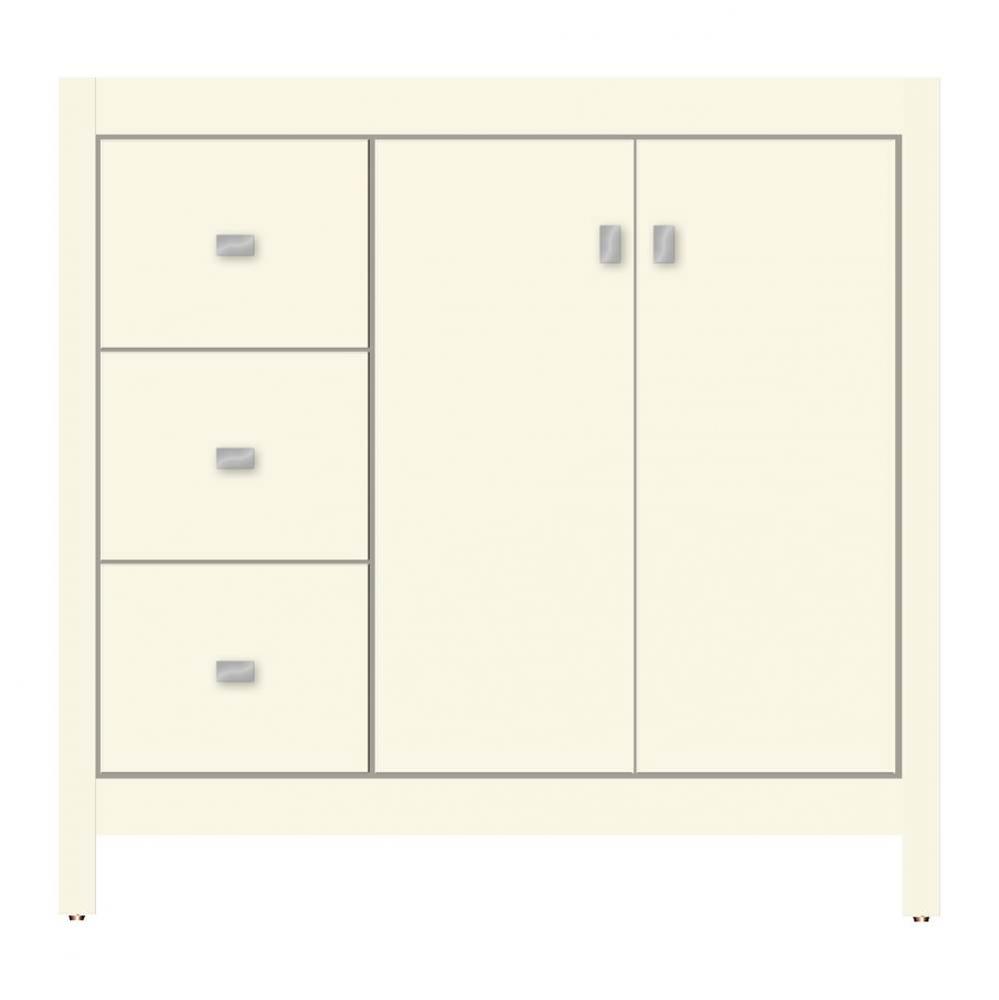 36 X 21 X 34.5 Alki View Vanity Tiered Miter Sat Biscuit Lh