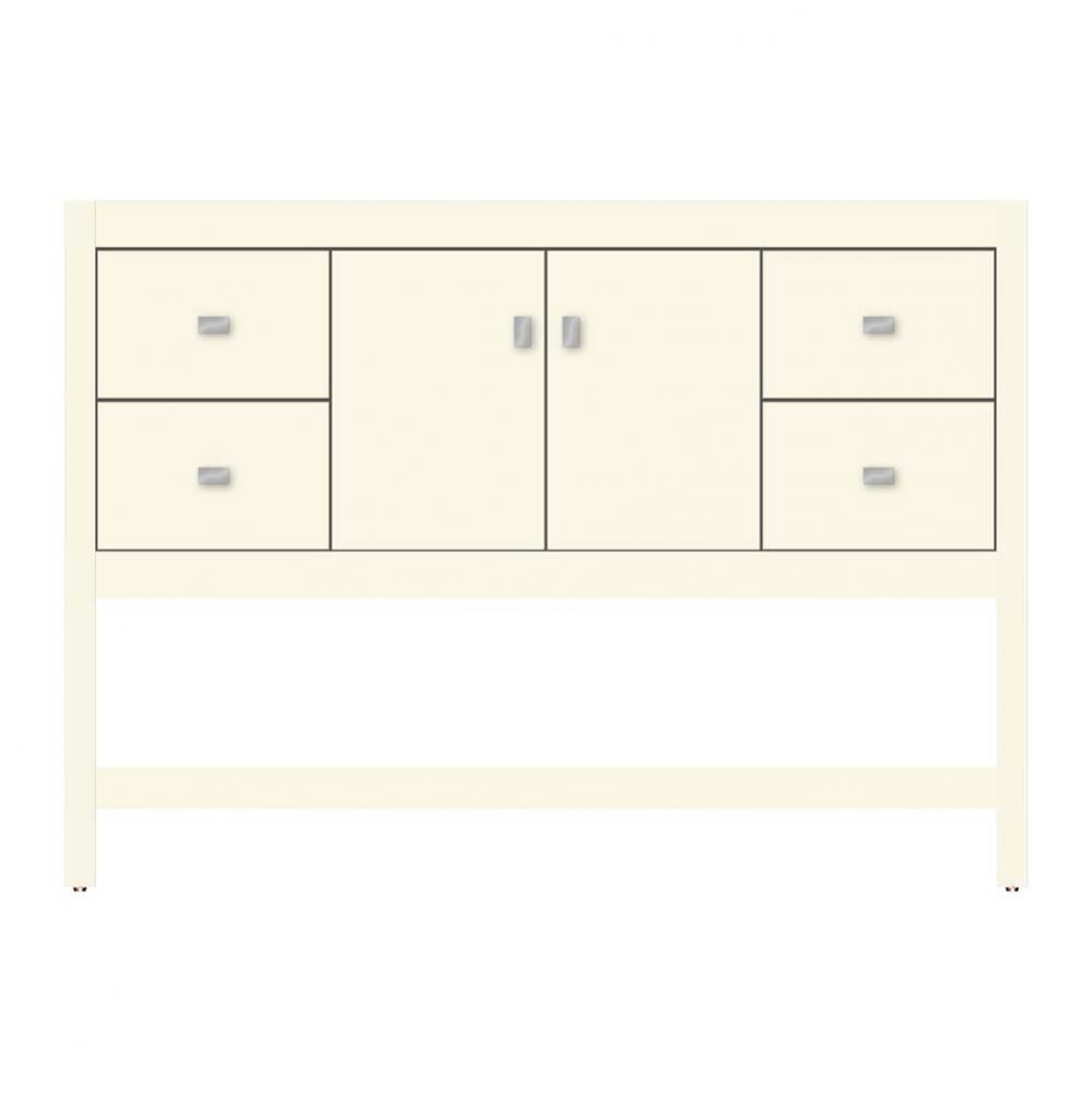 48 X 18.5 X 34.5 Alki Spa Vanity Tiered Miter Sat Biscuit Sb