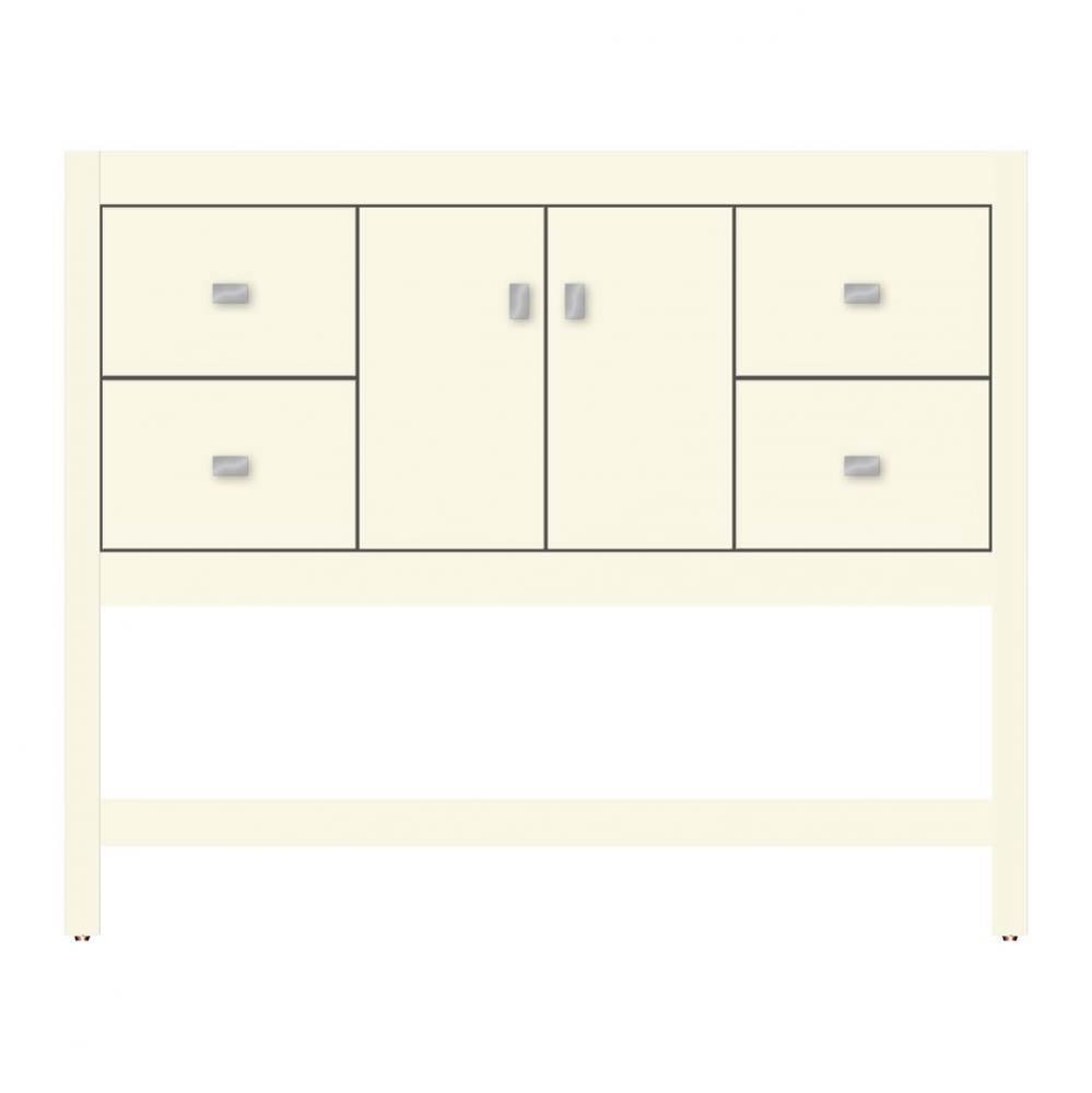 42 X 21 X 34.5 Alki Spa Vanity Tiered Miter Sat Biscuit Sb