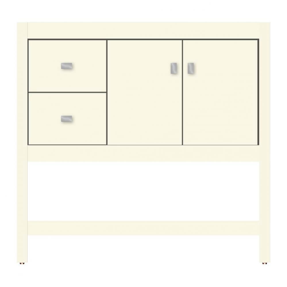 36 X 21 X 34.5 Alki Spa Vanity Tiered Miter Sat Biscuit Lh