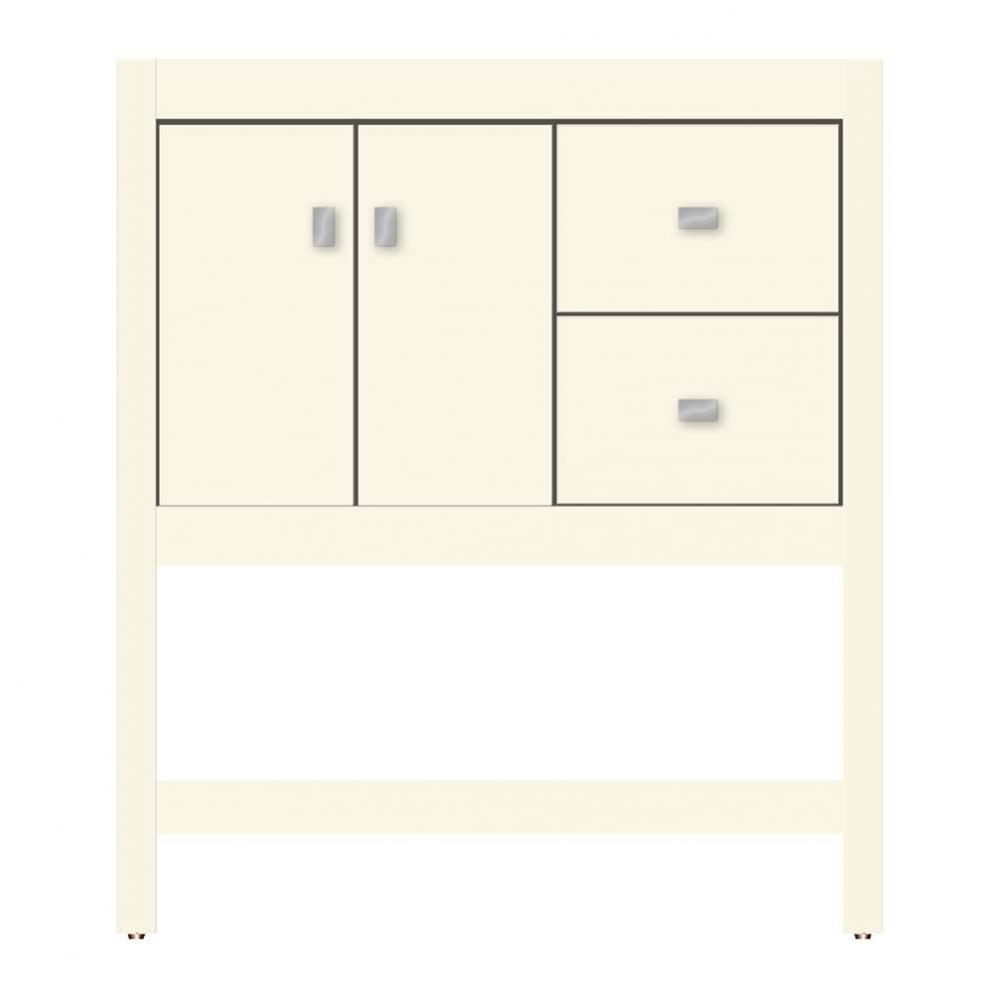 30 X 21 X 34.5 Alki Spa Vanity Tiered Miter Sat Biscuit Rh