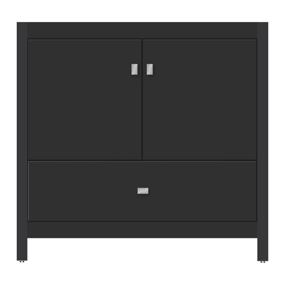 36 X 18.5 X 34.5 Alki Essence Vanity Tiered Miter Sat Black Std