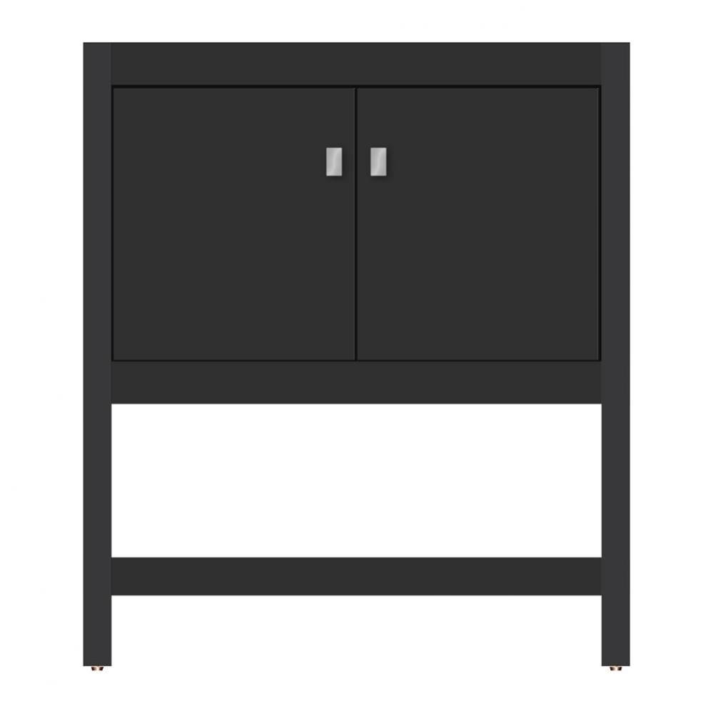30 X 18.5 X 34.5 Alki Spa Vanity Tiered Miter Sat Black Std