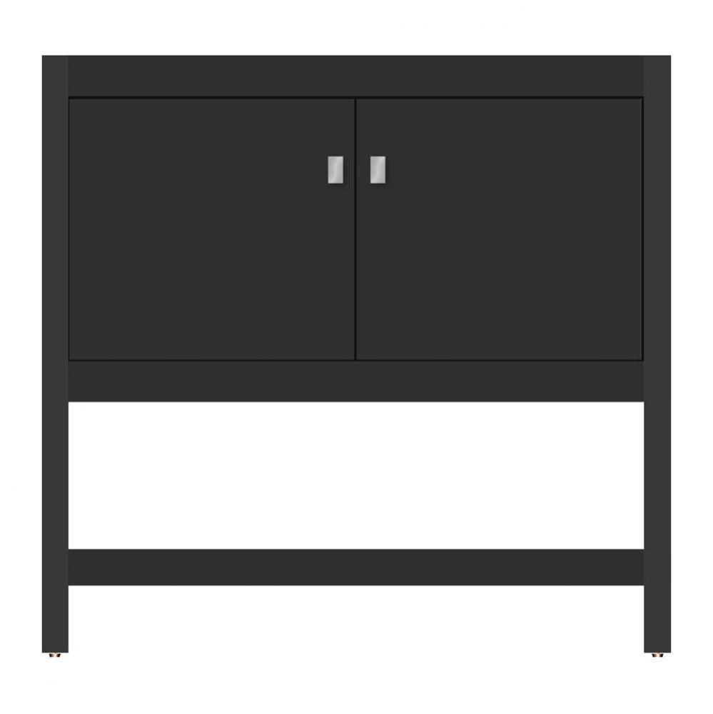 36 X 18.5 X 34.5 Alki Spa Vanity Tiered Miter Sat Black Std