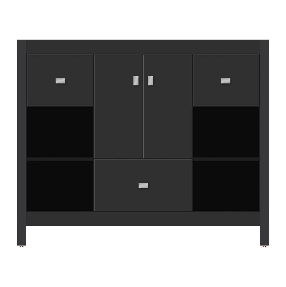 42 X 21 X 34.5 Alki Cafe Vanity Tiered Miter Sat Black Sb