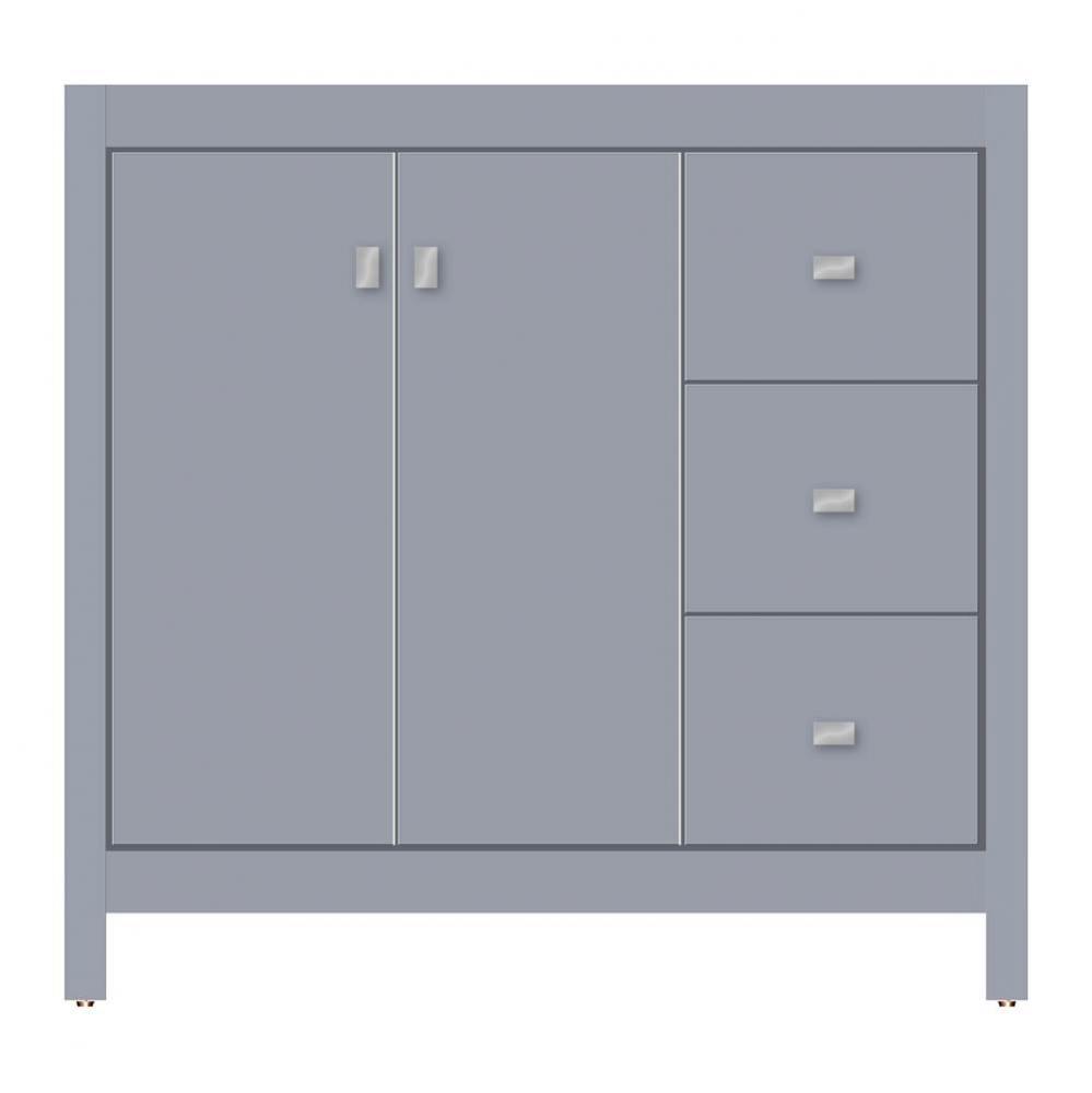 36 X 21 X 34.5 Alki View Vanity Tiered Miter Sat Silver Rh