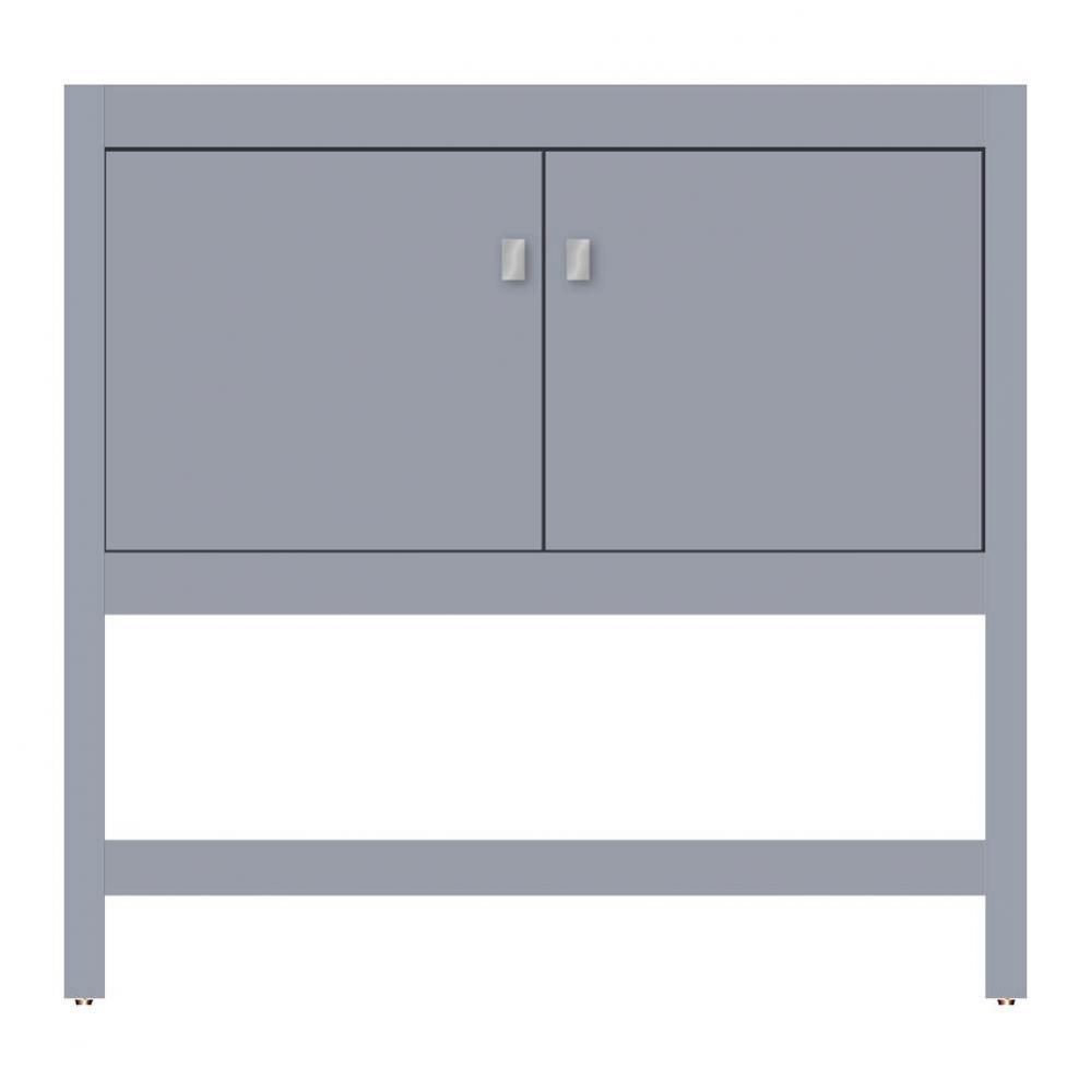 36 X 18.5 X 34.5 Alki Spa Vanity Tiered Miter Sat Silver Std