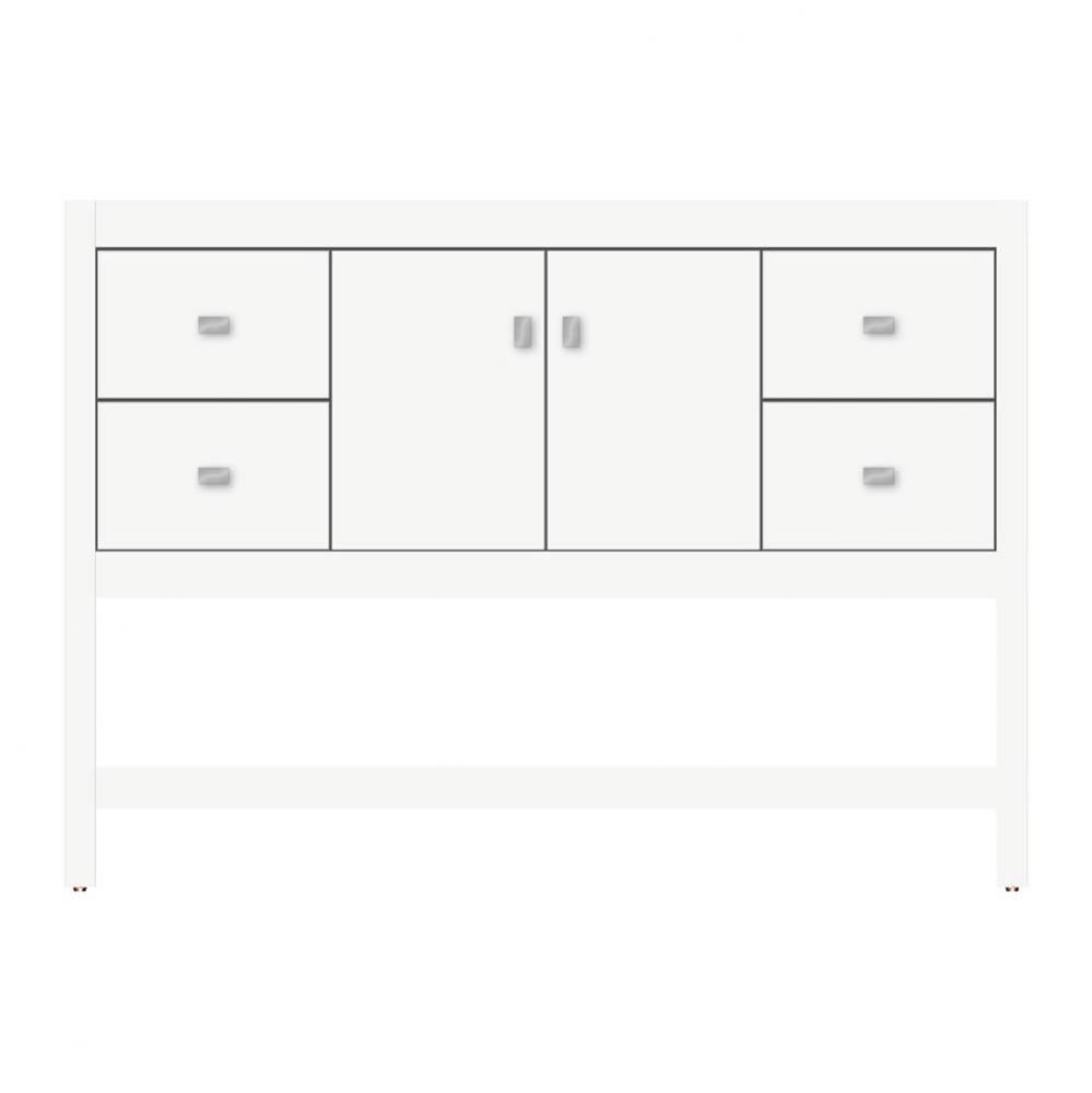 48 X 18.5 X 34.5 Alki Spa Vanity Tiered Miter Sat White Sb