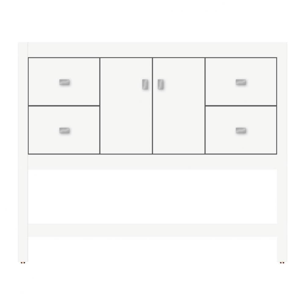 42 X 18.5 X 34.5 Alki Spa Vanity Tiered Miter Sat White Sb