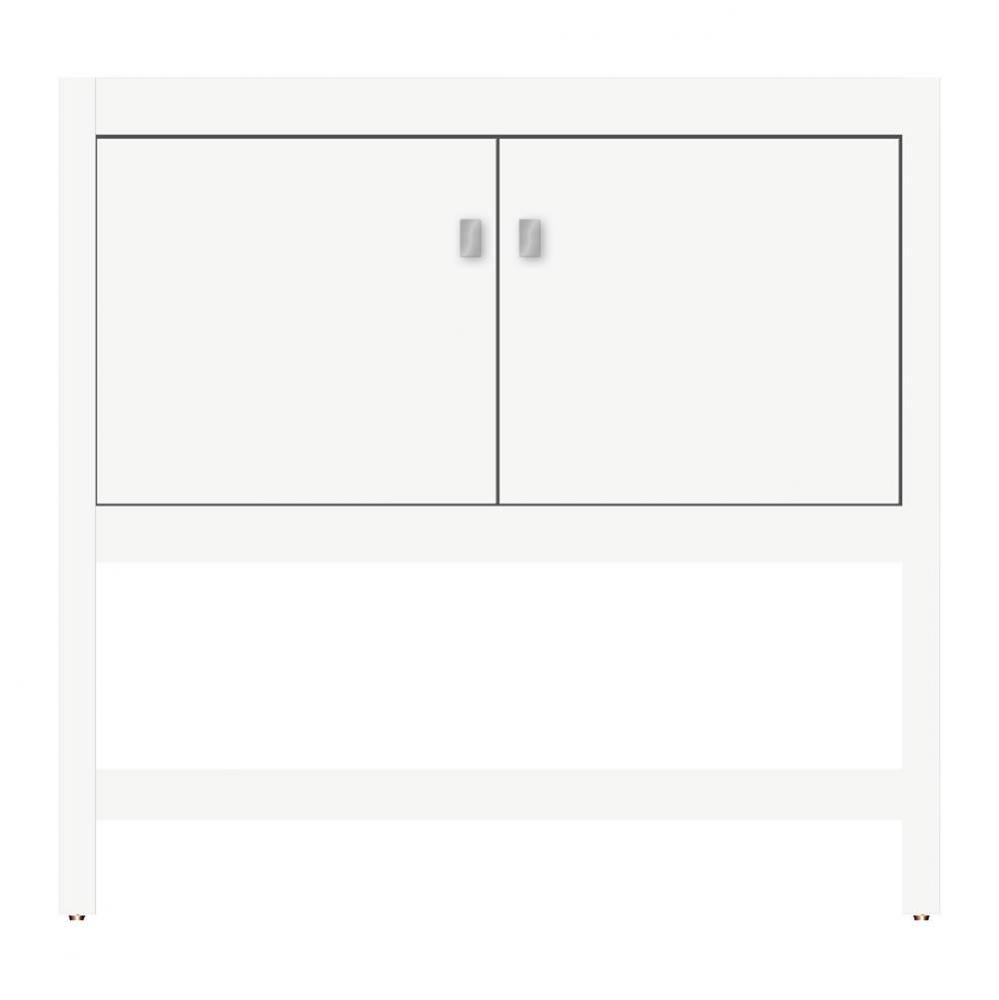 36 X 18.5 X 34.5 Alki Spa Vanity Tiered Miter Sat White Std