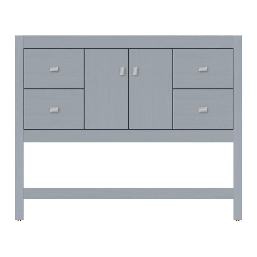 42 X 18.5 X 34.5 Alki Spa Vanity Tiered Miter Silver Oak Sb