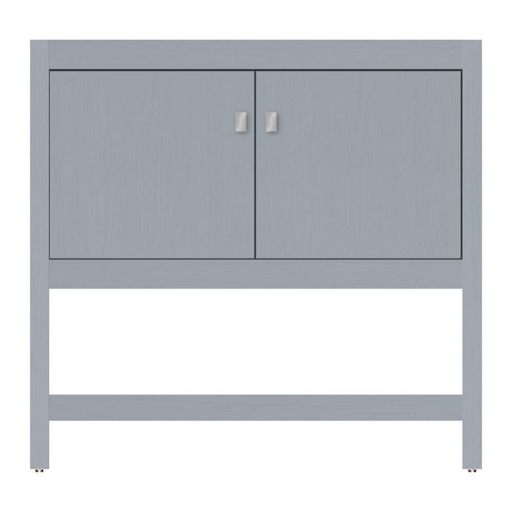 36 X 21 X 34.5 Alki Spa Vanity Tiered Miter Silver Oak Std
