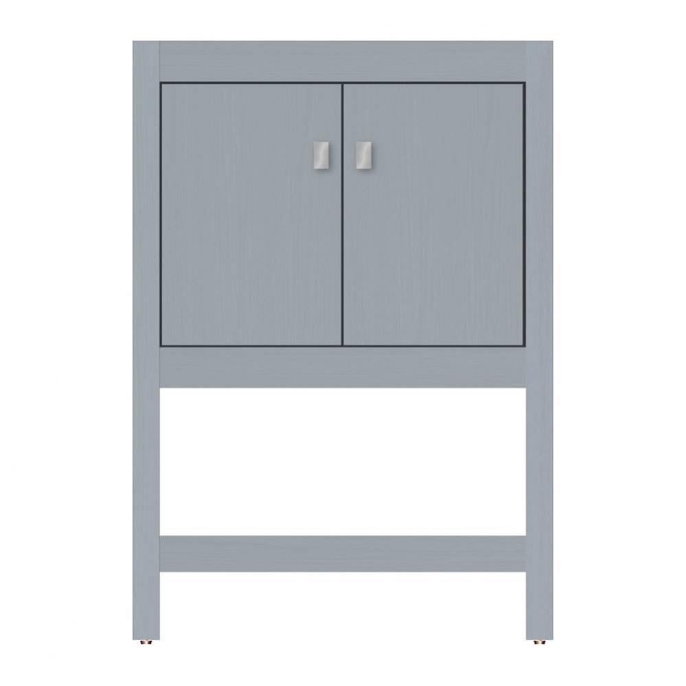 24 X 18.5 X 34.5 Alki Spa Vanity Tiered Miter Silver Oak Std