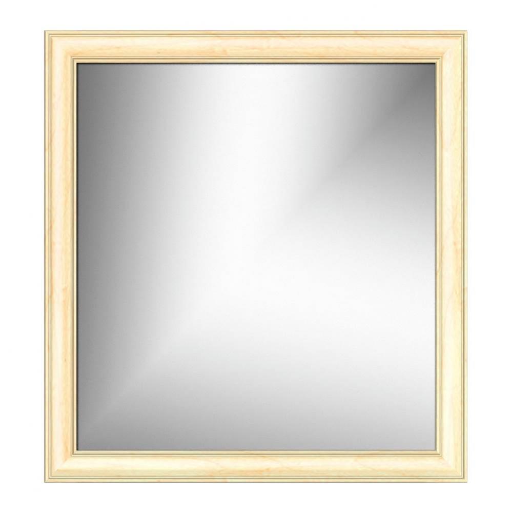 30 X .75 X 32 Framed Mirror Non-Bev Tiered Miter Nat Maple