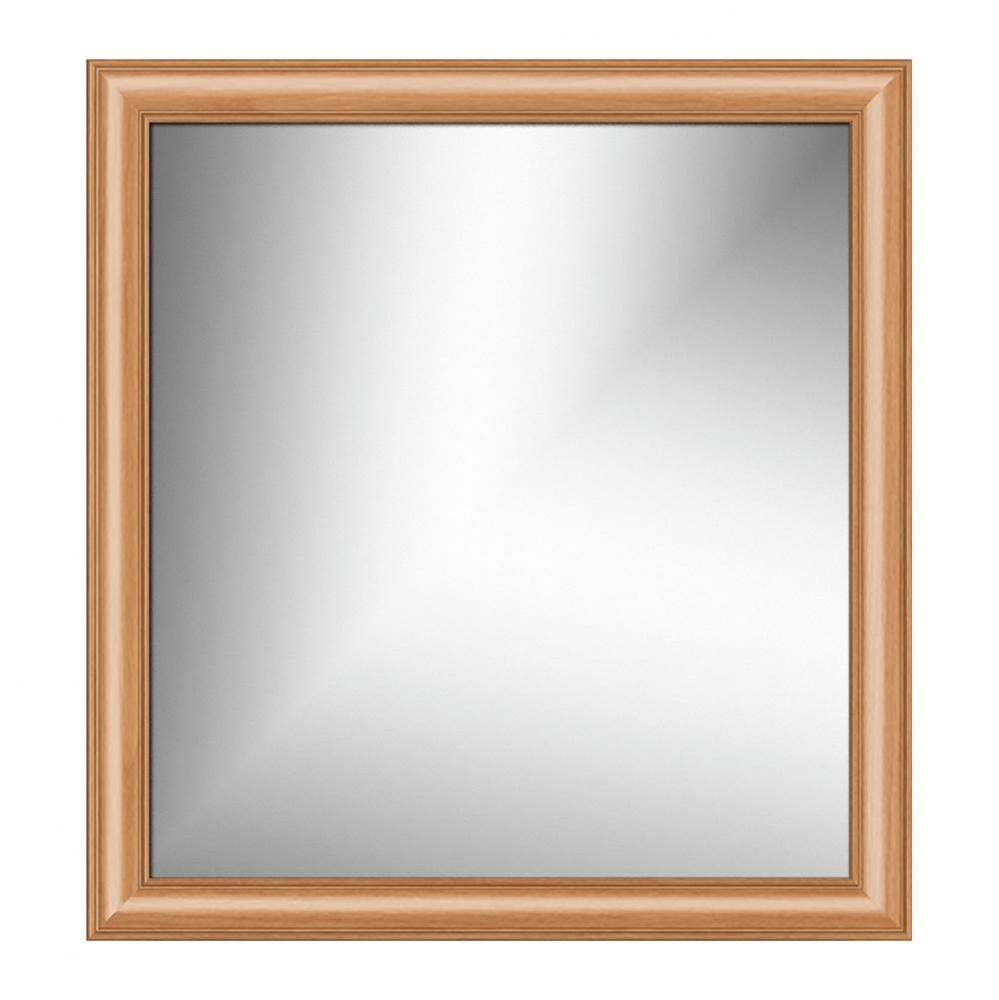 30 X .75 X 32 Framed Mirror Non-Bev Tiered Miter Nat Oak