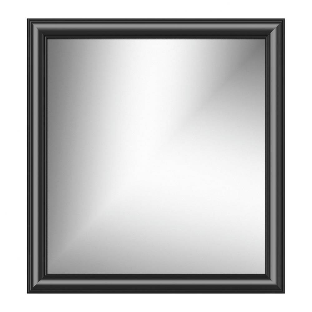 30 X .75 X 32 Framed Mirror Non-Bev Tiered Miter Sat Black