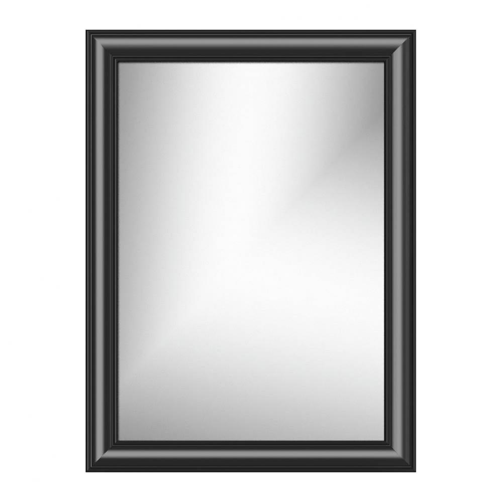 24 X .75 X 32 Framed Mirror Non-Bev Tiered Miter Sat Black