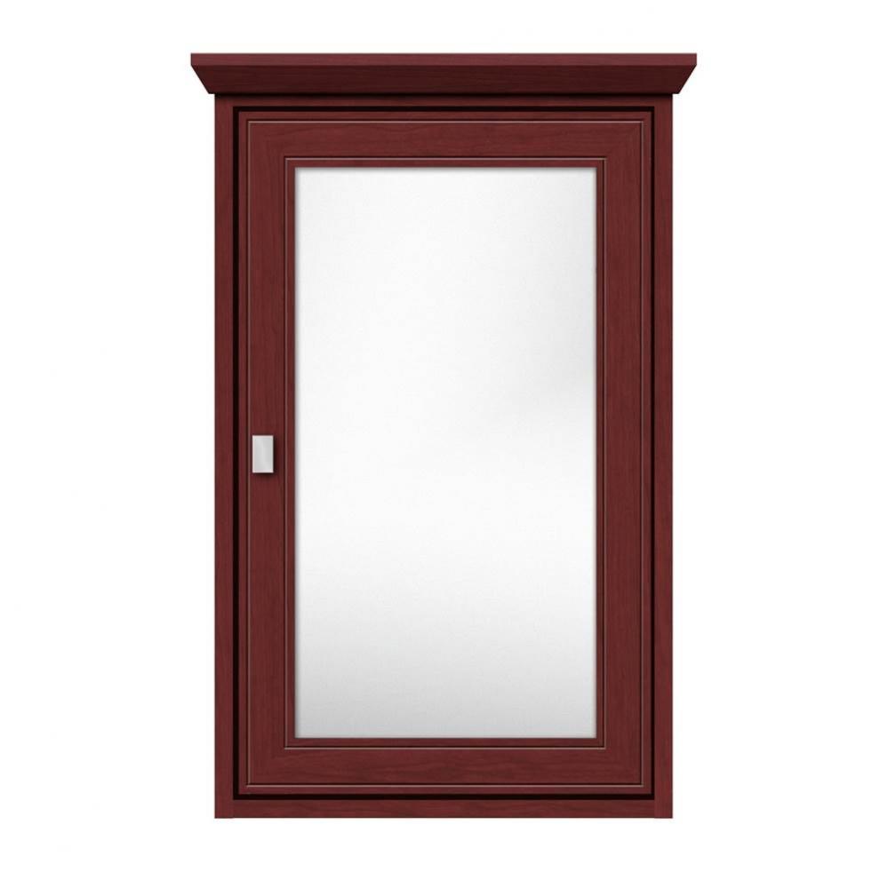 19 X 6.5 X 31.5 Inset Med Cab Single Door Tiered Miter Dk Cherry