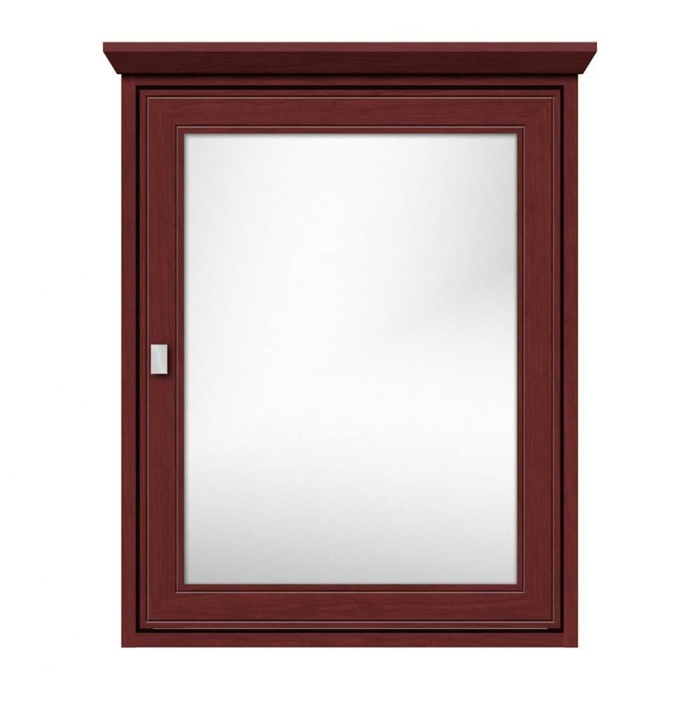 24 X 6.5 X 31.5 Inset Med Cab Single Door Tiered Miter Dk Cherry