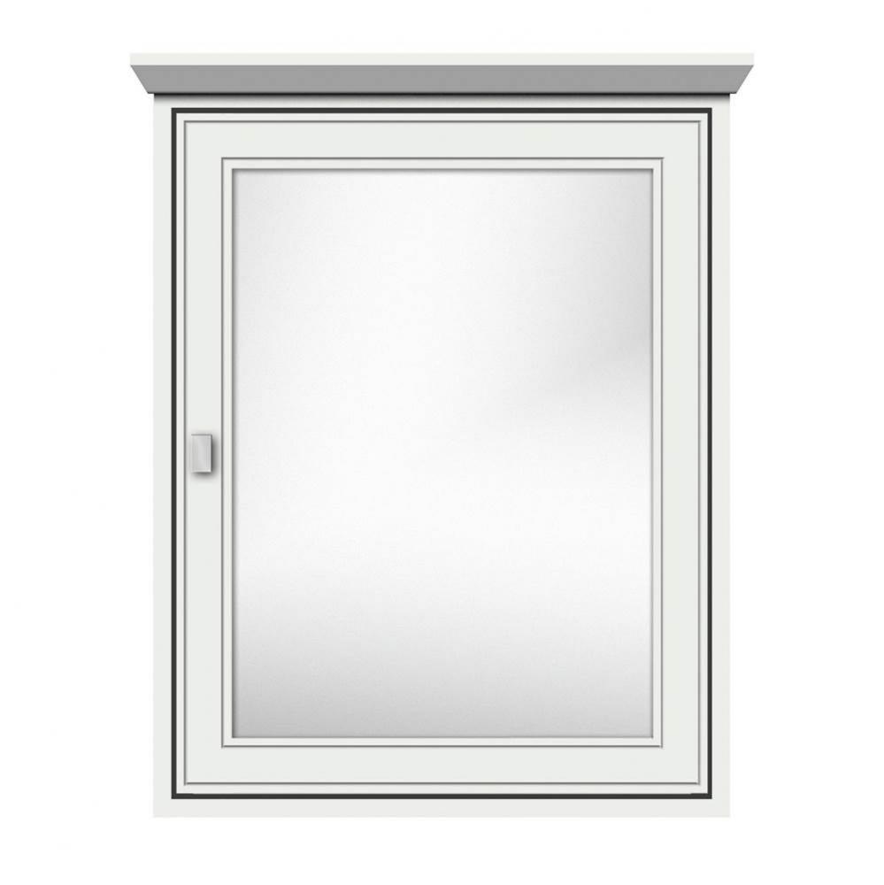 24 X 6.5 X 31.5 Inset Med Cab Single Door Tiered Miter Powder Grey