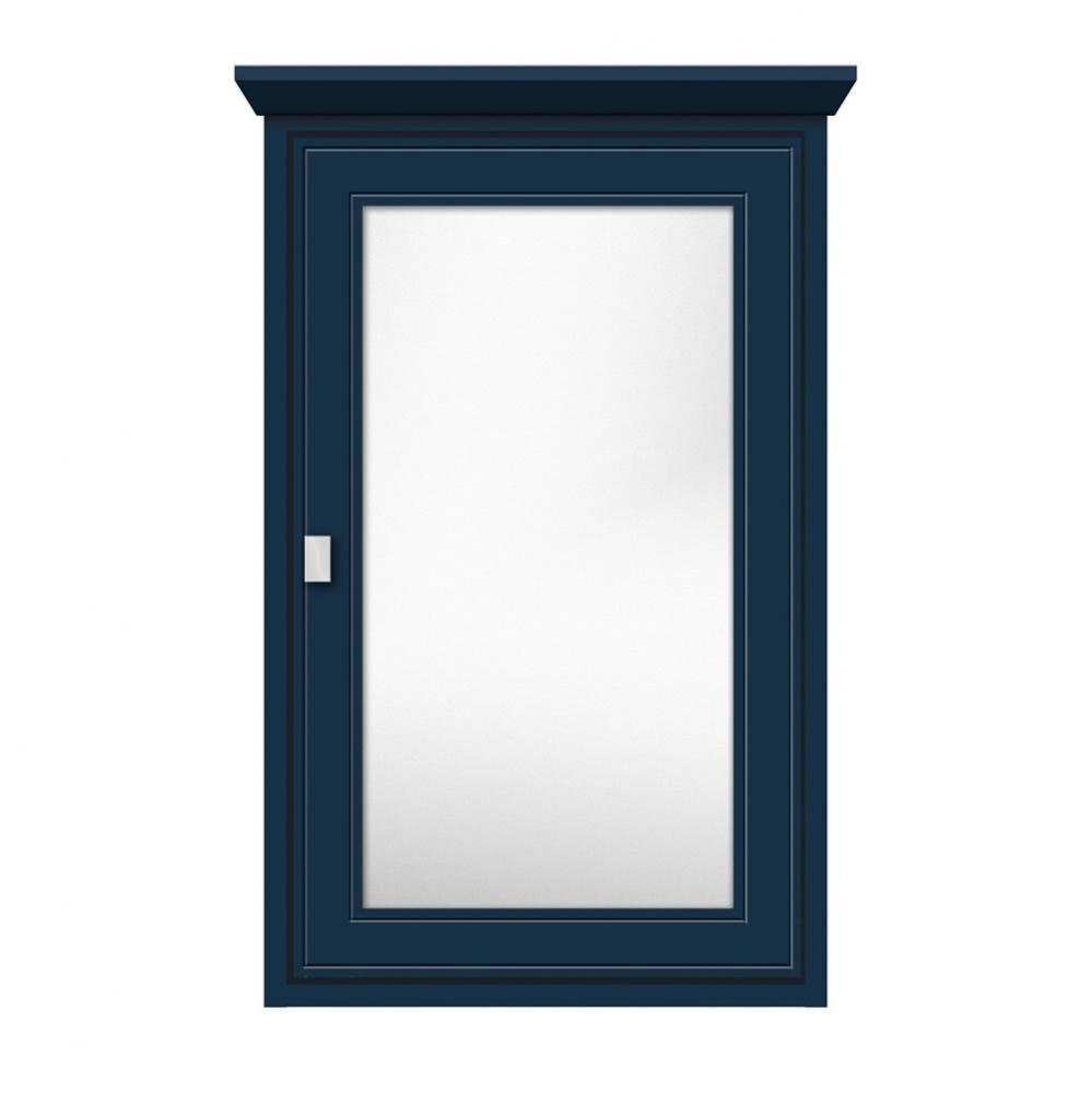 19 X 6.5 X 31.5 Inset Med Cab Single Door Tiered Miter Lapis Night