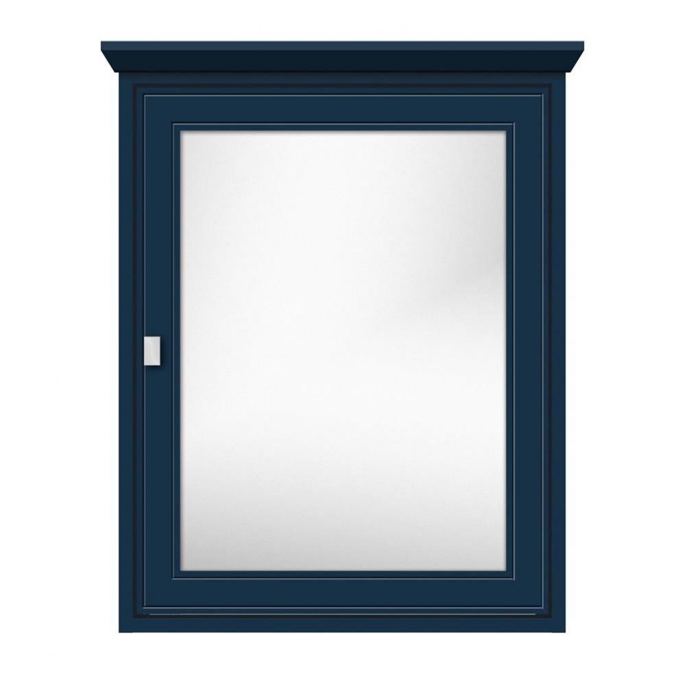 24 X 6.5 X 31.5 Inset Med Cab Single Door Tiered Miter Lapis Night