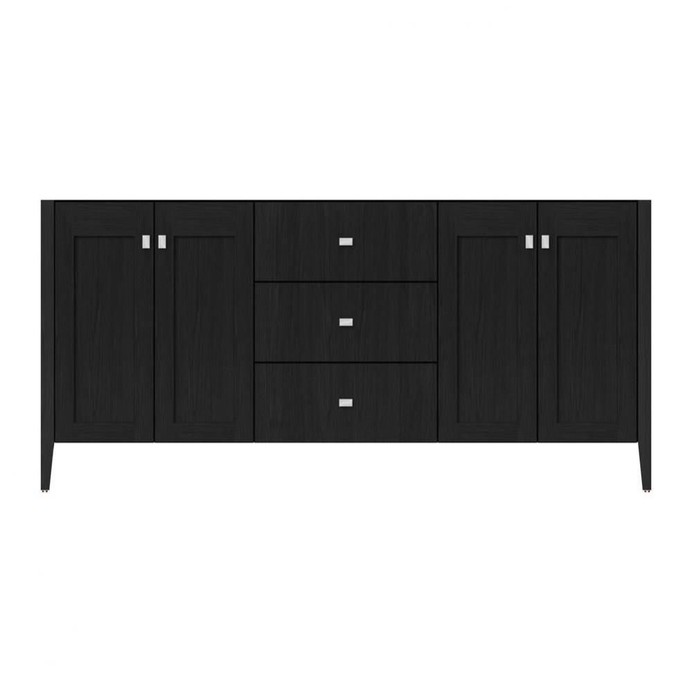 72 X 19 X 34.5 Newhalem Vanity Slab Midnight Oak Db