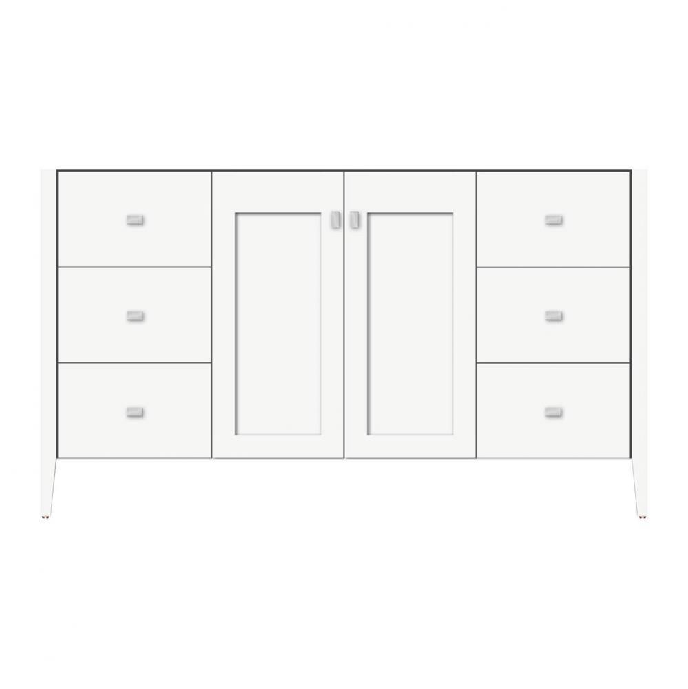 60 X 19 X 34.5 Newhalem Vanity Slab Sat White Sb