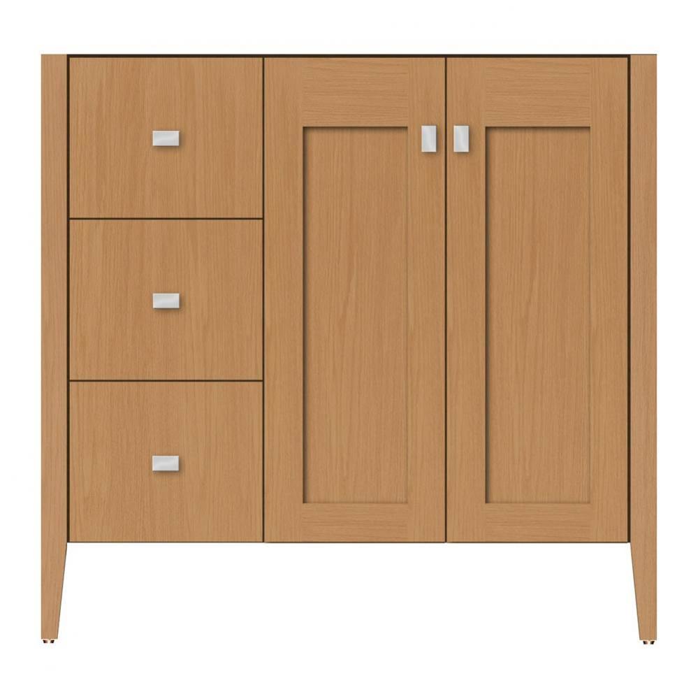 36 X 19 X 34.5 Newhalem Vanity Slab Nat Oak Lh