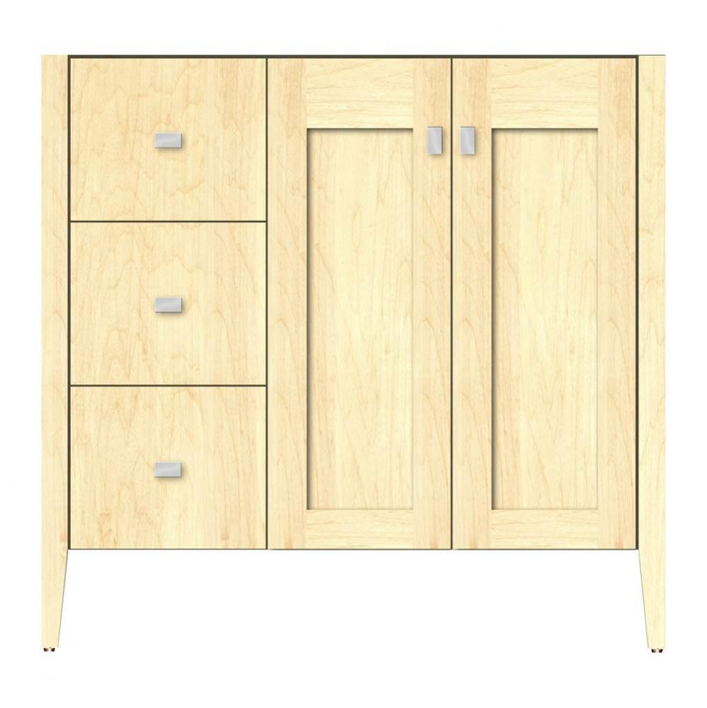 36 X 21.5 X 34.5 Newhalem Vanity Slab Nat Maple Lh