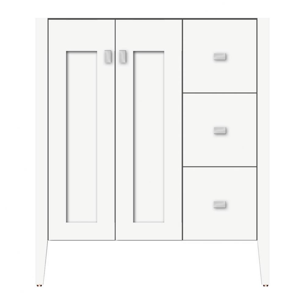 30 X 21.5 X 34.5 Newhalem Vanity Slab Sat White Rh
