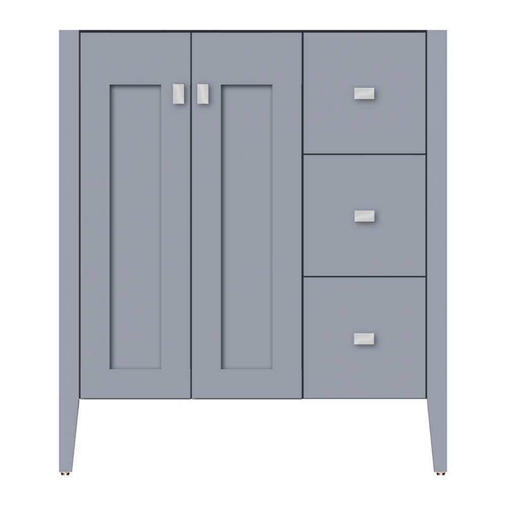 30 X 19 X 34.5 Newhalem Vanity Slab Sat Silver Rh