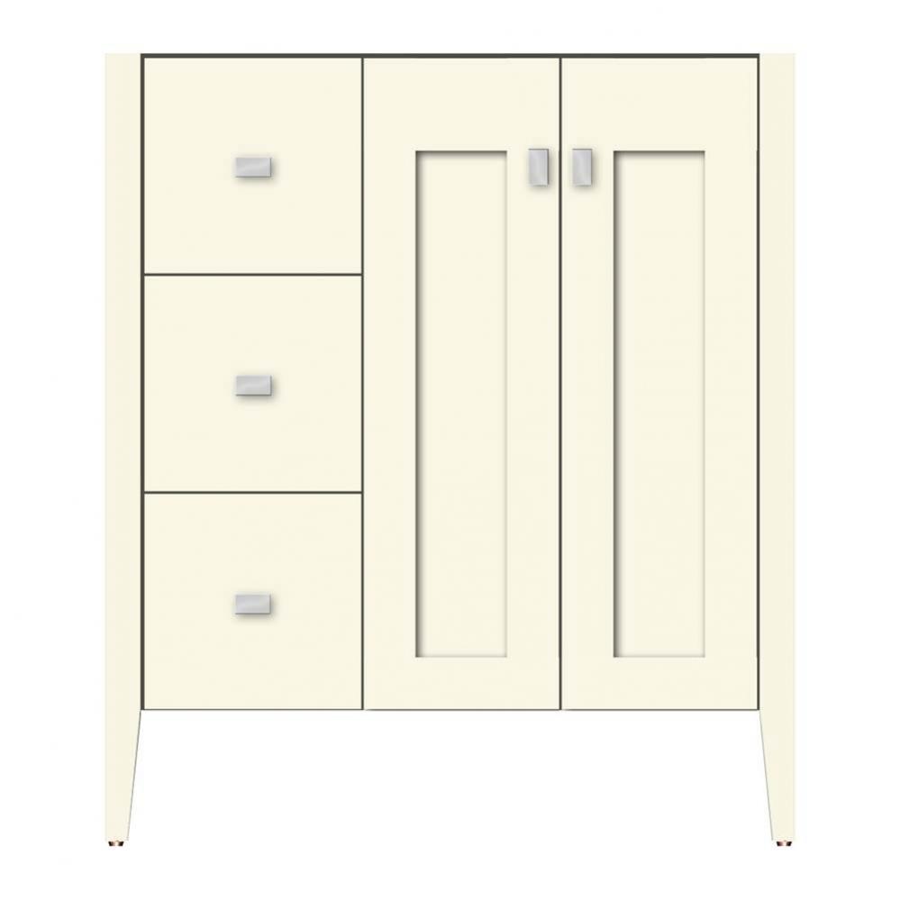 30 X 21.5 X 34.5 Newhalem Vanity Slab Sat Biscuit Lh