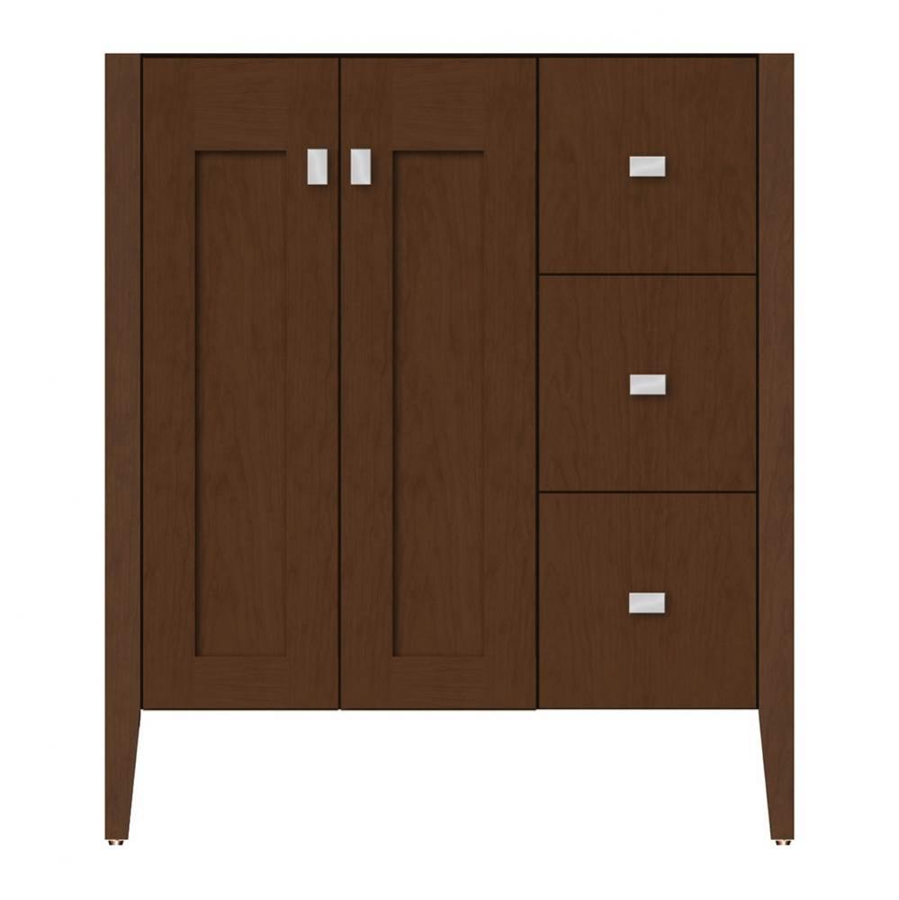 30 X 21.5 X 34.5 Newhalem Vanity Slab Pecan Cherry Rh