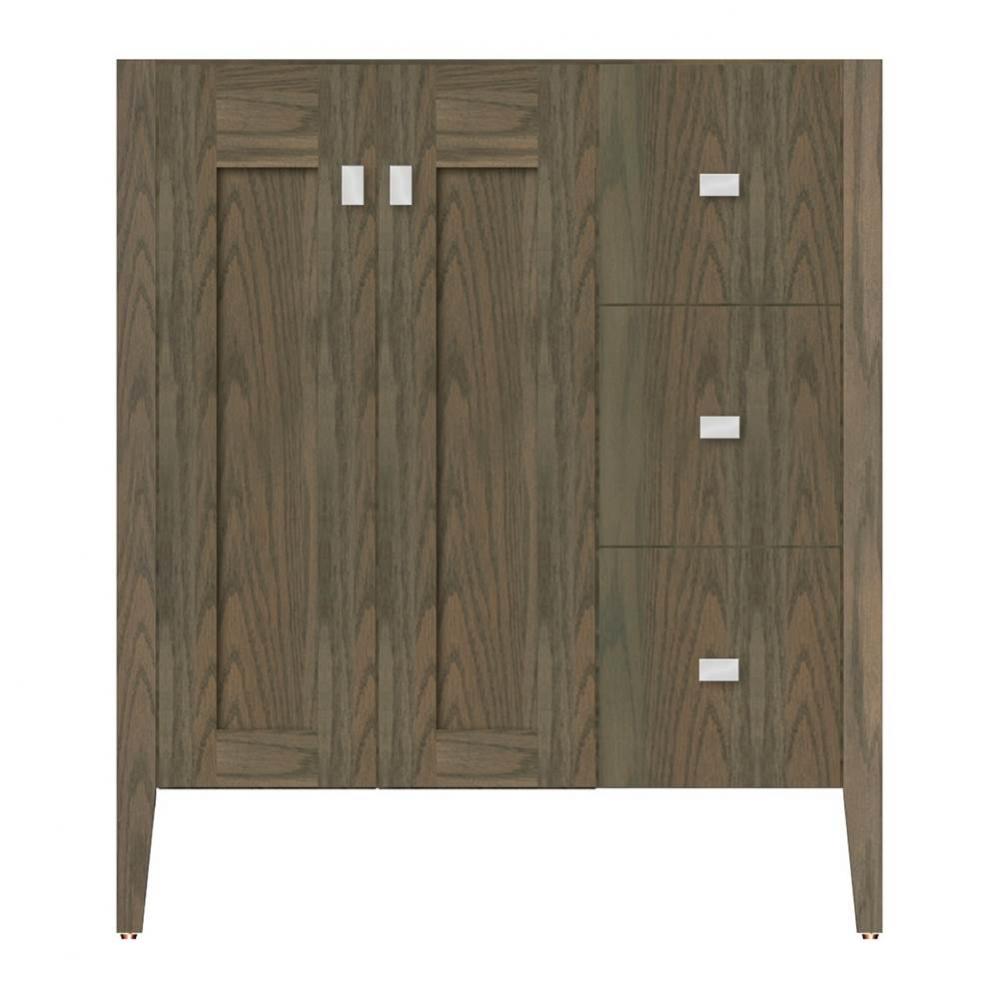 30 X 21.5 X 34.5 Newhalem Vanity Slab Dusky Oak Rh