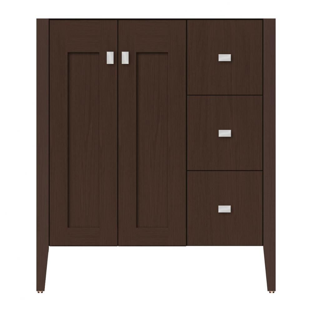 30 X 19 X 34.5 Newhalem Vanity Slab Choc Oak Rh