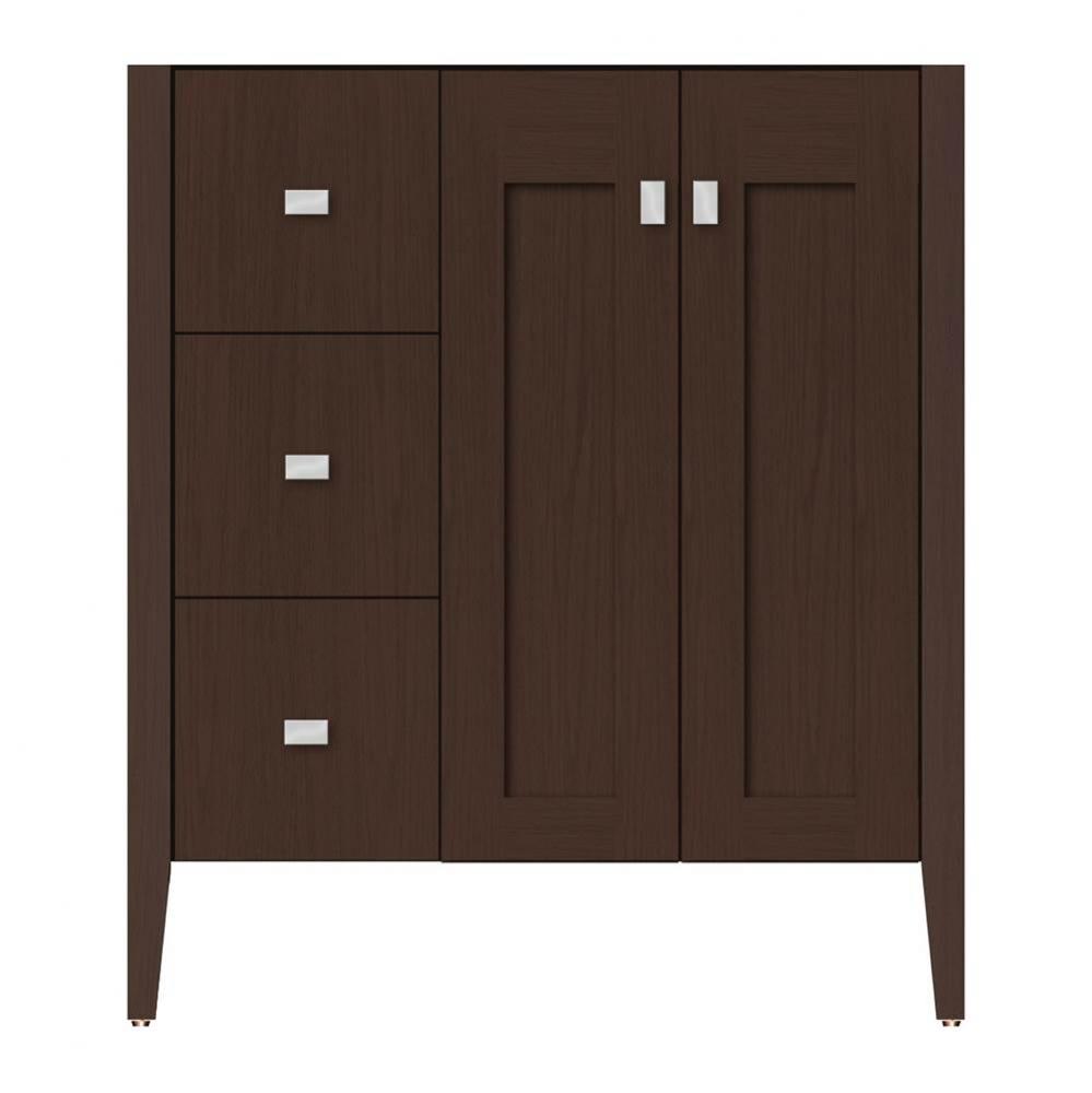 30 X 19 X 34.5 Newhalem Vanity Slab Choc Oak Lh